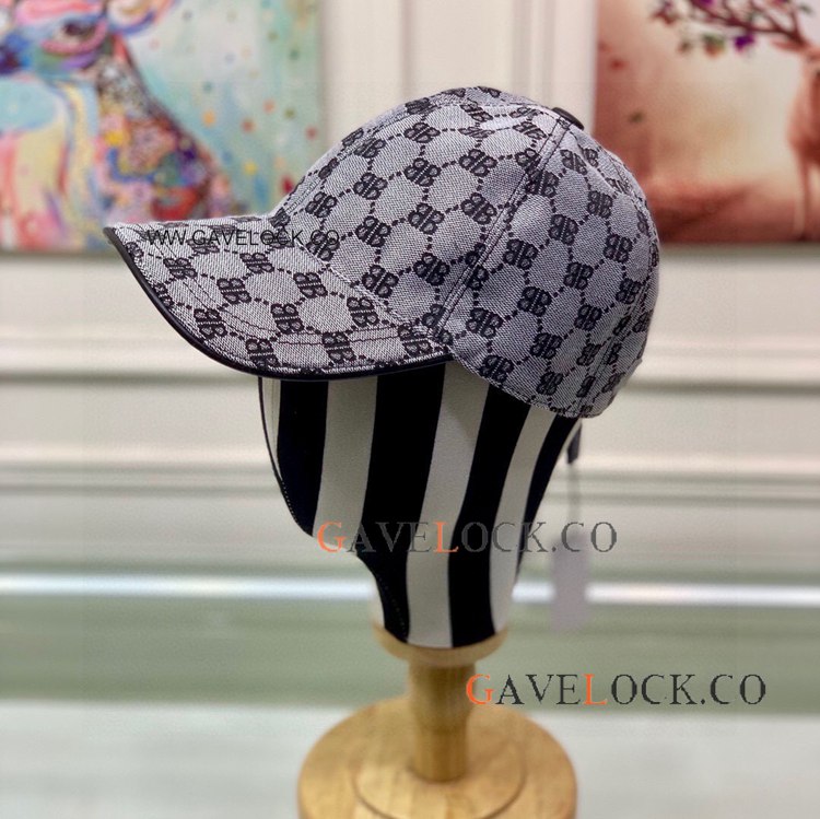 Balenclaga Canvas Baseball Hat Gray BB Sun Cap
